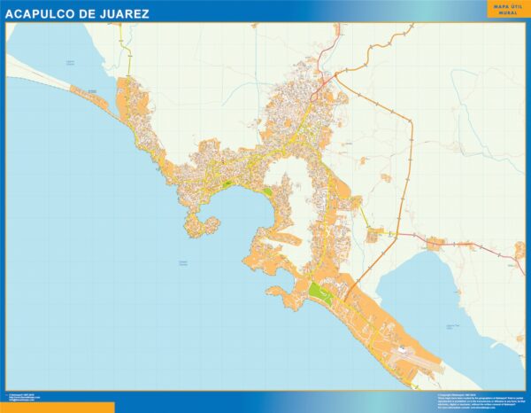 Carte Acapulco de Juarez Mexique