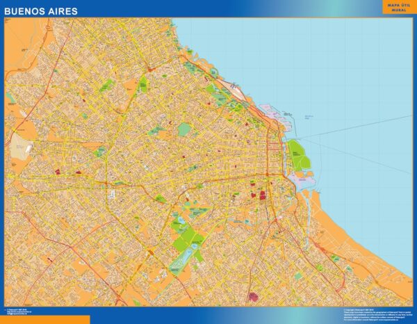 Carte Buenos Aires plastifiée Argentine