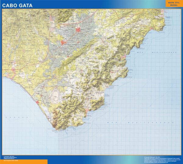 Carte Cabo Gata plastifiée