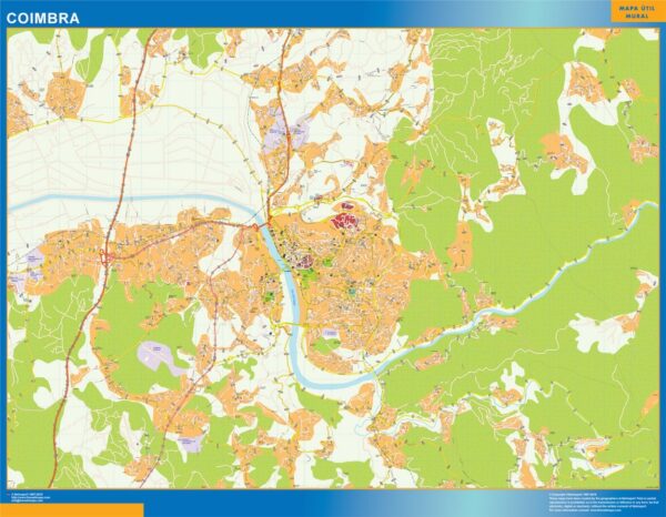 Carte Coimbra plastifiée