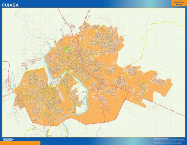 Carte Cuiaba plastifiée