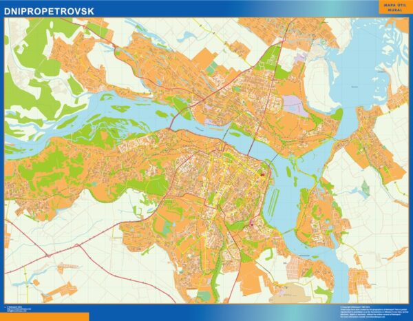 Carte Dnipropetrovsk en Ukraine