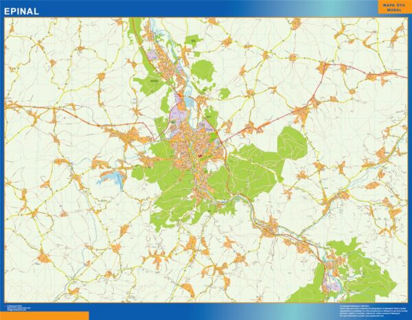 Carte Epinal plastifiée