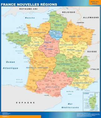 Express Map - Carte de France plastifiée - Grand format - Recto-Verso