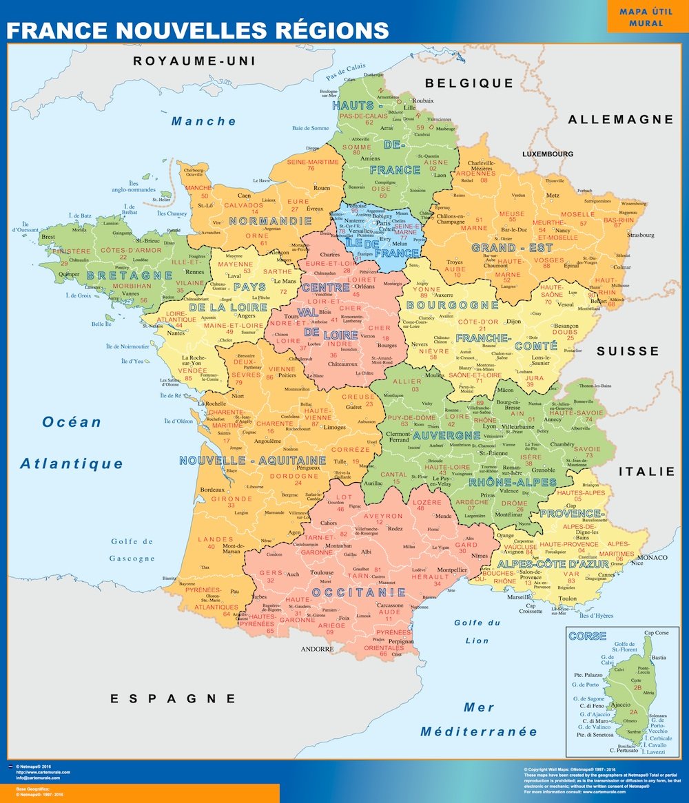 Carte magnétique Région Hauts de France