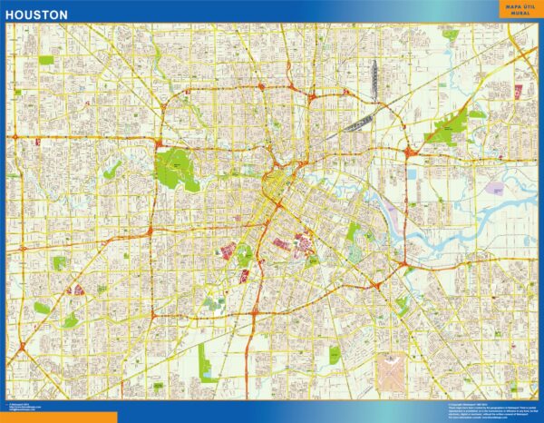 Carte Houston plastifiée