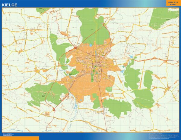 Carte Kielce Pologne