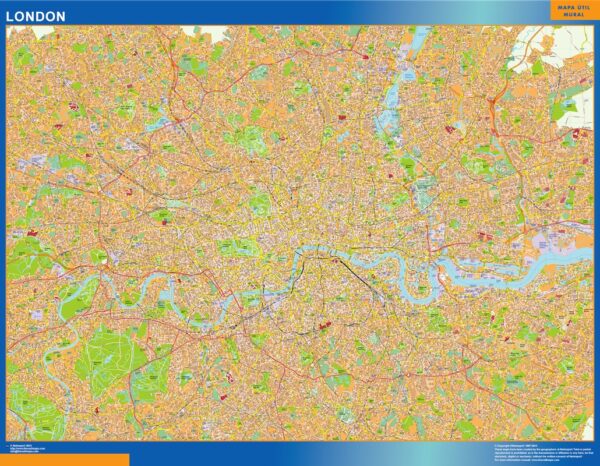 Carte Londres plastifiée