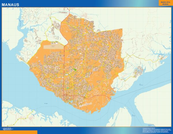 Carte Manaus plastifiée