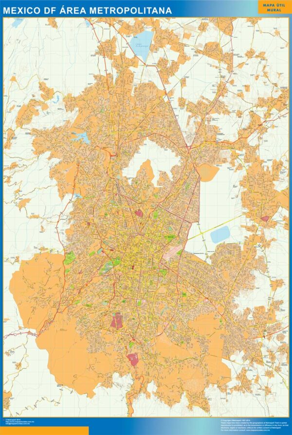 Carte Mexico Area Mexique