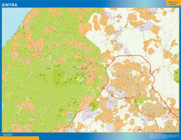 Carte Sintra plastifiée