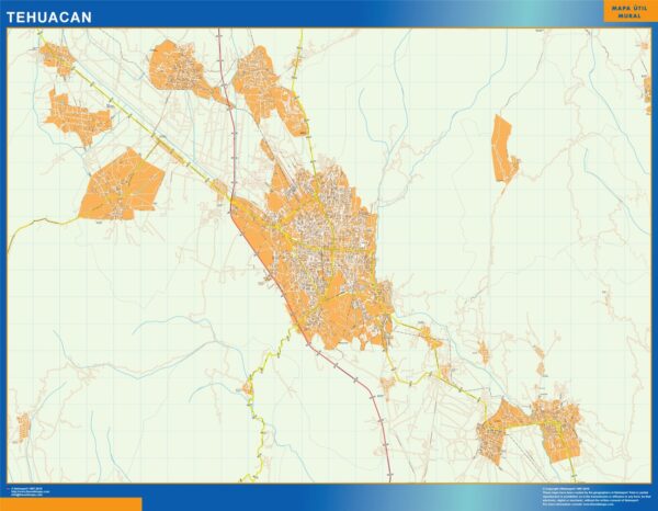 Carte Tehuacan Mexique