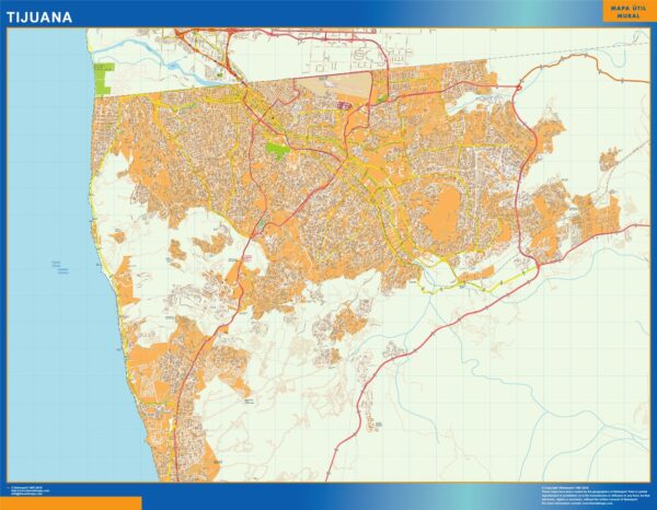 Carte Tijuana Mexique