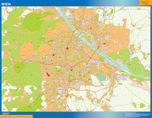 Carte Viena plastifiée Autriche