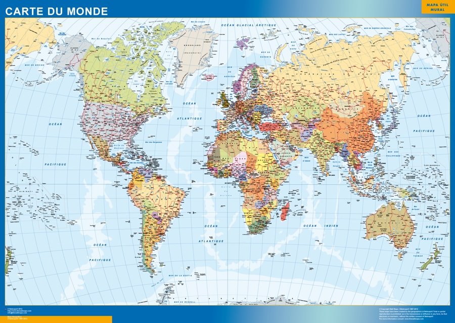 Carte du monde magnétique Mappit