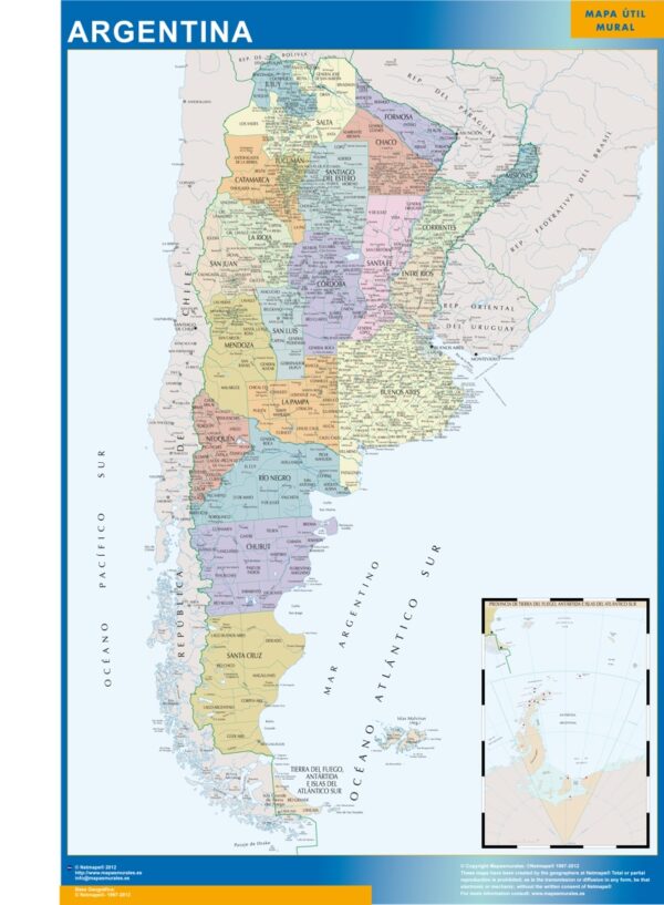 Carte plastifiée Argentine