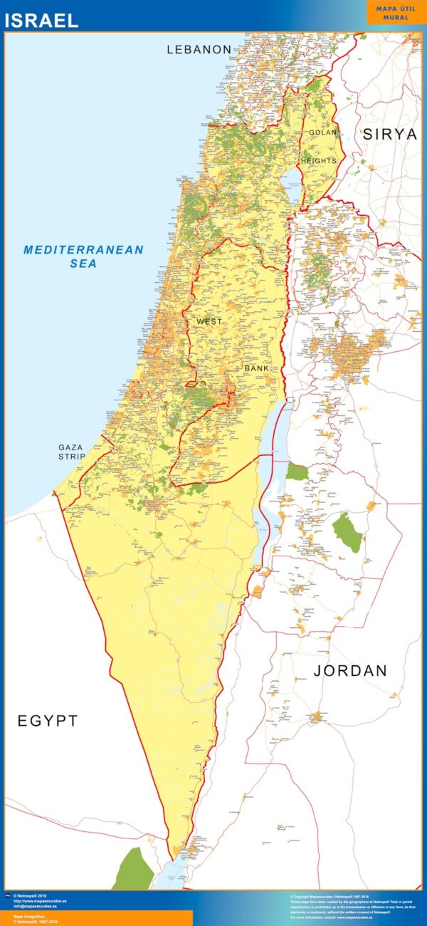 Carte plastifiée Israel