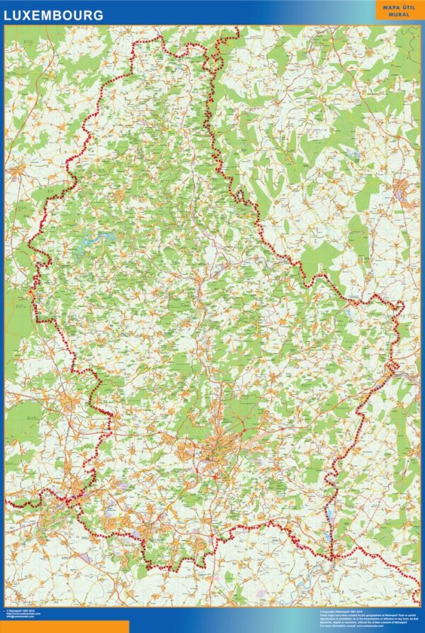 Carte plastifiée Luxembourg