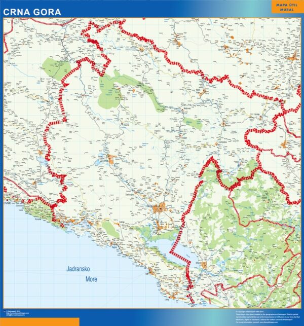 Carte plastifiée Montenegro