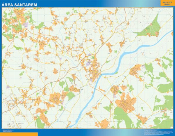 Carte plastifiée Santarem zone