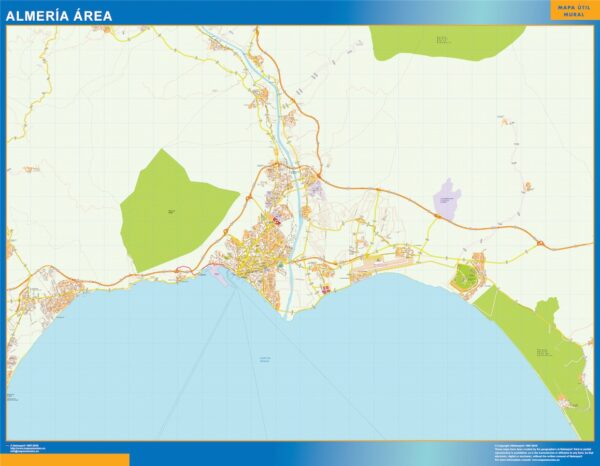 Carte routière Almeria région plastifiée